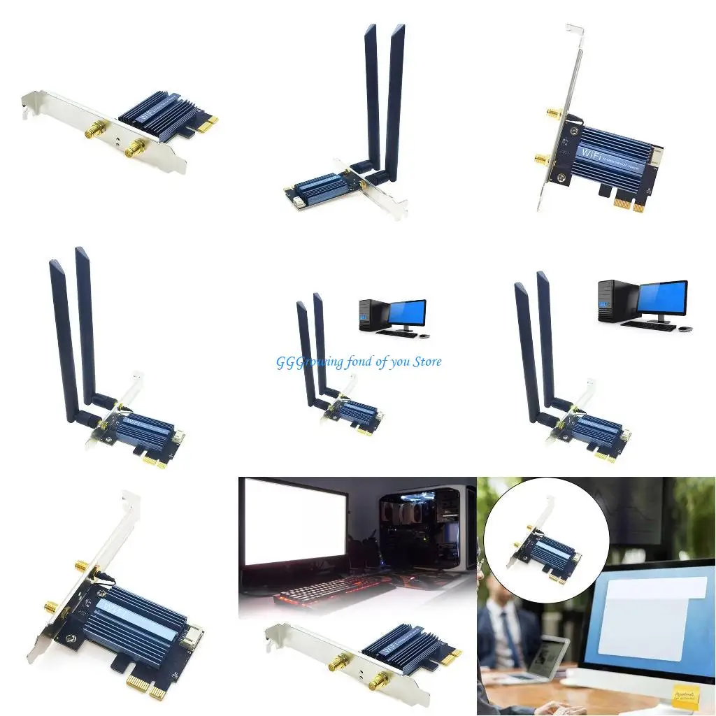 

H9EB AX210 WiFi6E 5374 Мбит/с BT5.3 трехдиапазонный адаптер беспроводной сетевой карты 2,4G/5 ГГц/6 ГГц 802.11AX PCIE