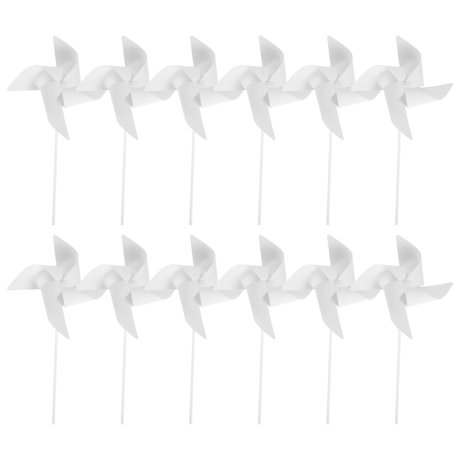 

12pcs Blank Graffiti Windmills Diy Paper Pinwheels Educational For Kids Coloring Thick Paper Hand-Brain Coordination