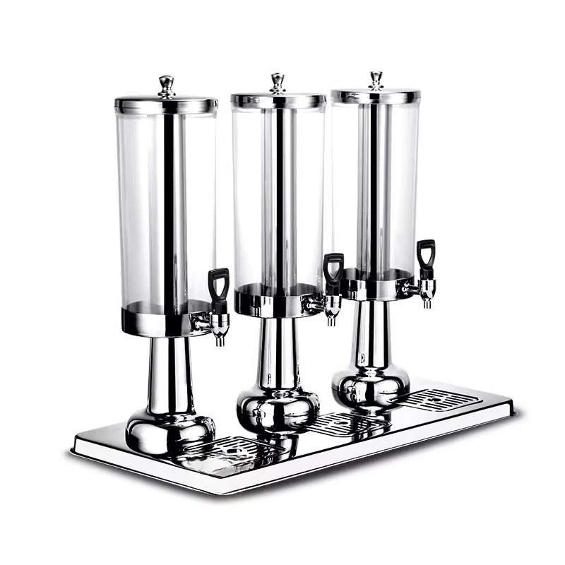 

Stainless steel juice tripod buffet single head transparent beverage machine commercial juice bucket hot pot fragrant oil bucket