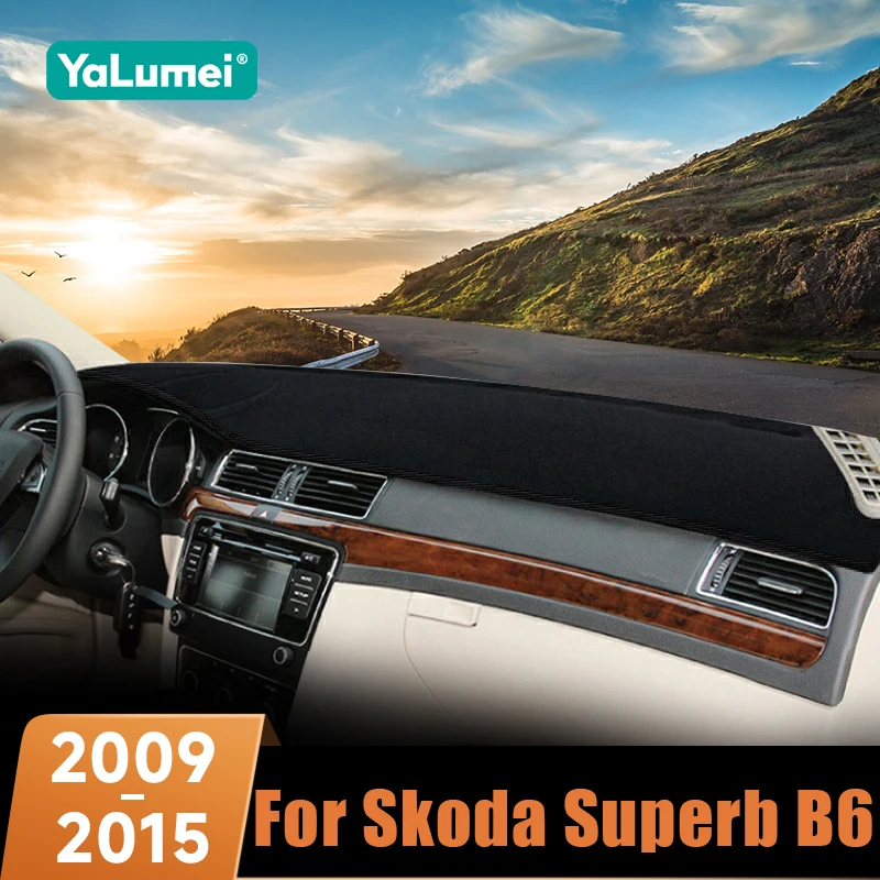 For Skoda Superb 2 B6 3T 2009 2010 2011 2012 2013 2014 2015 Car Dashboard Sun Visor Mat Heat Insulation Non-Slip Anti-Glare Pad