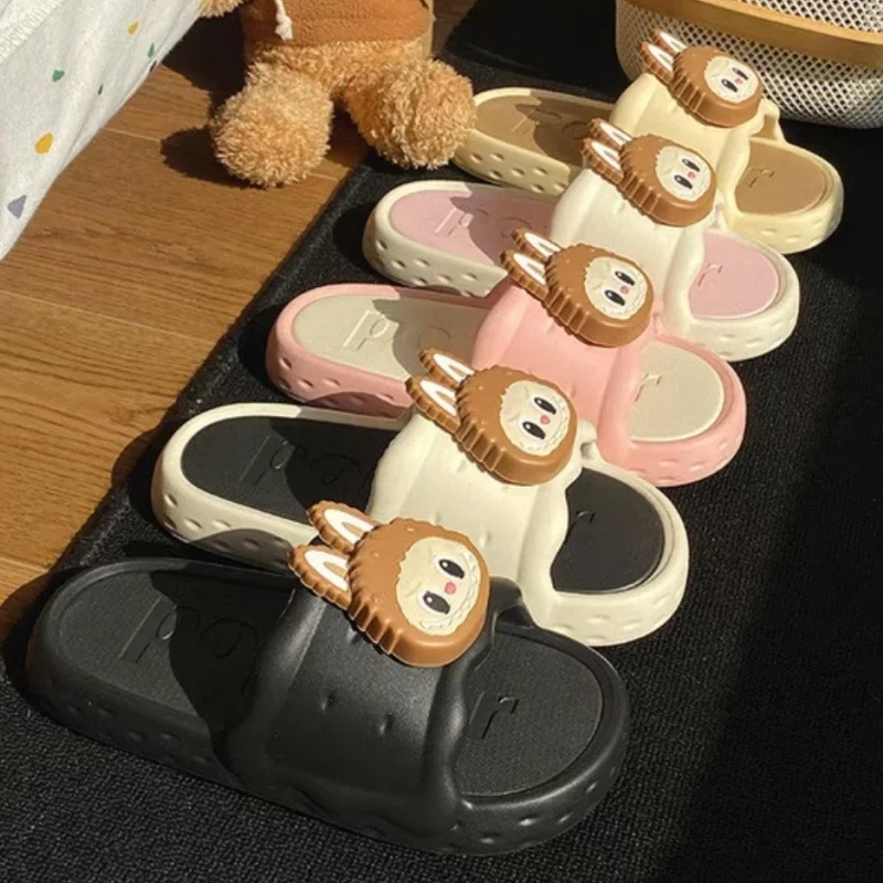 

2025 Hot Sale Labubu Eva Shoes Women Slippers For Summer Thick Sole Household Anti Slip Beach Floor Garden Sandals For Women
