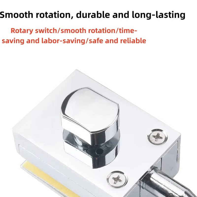 Glass door latch lock Single door Double bathroom Shower room Frameless sliding No punching latch floor