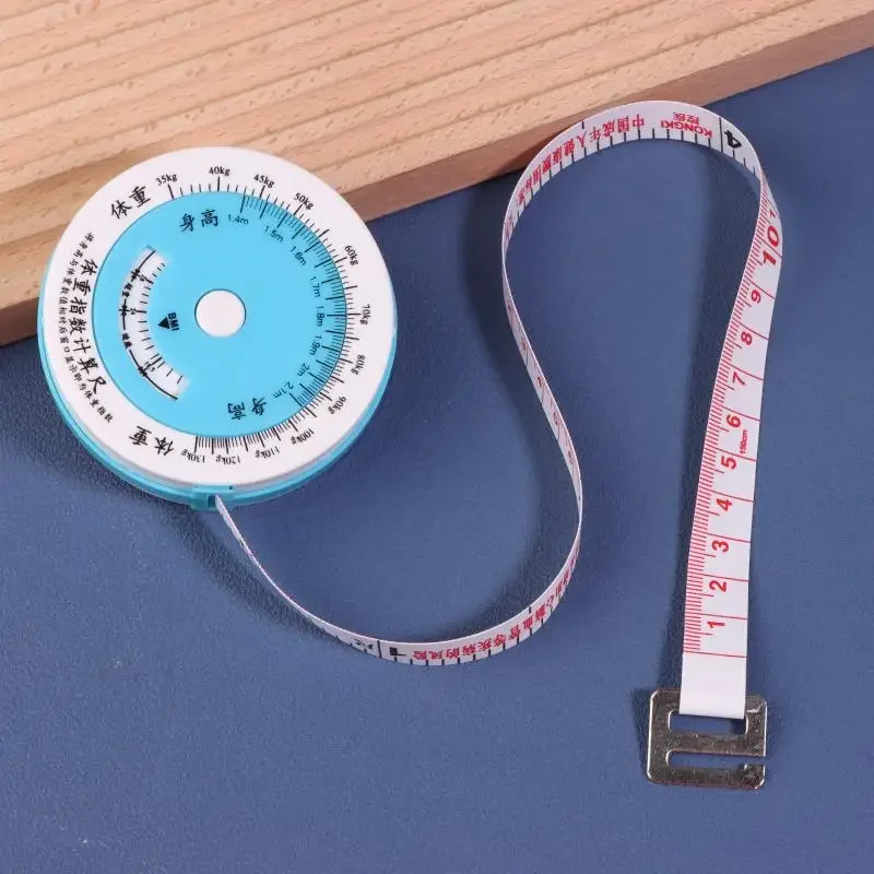 휴대용 원형 소프트 측정자 BMI 체형 측정 테이프 재봉자 허리 측정기 실용적인 액세서리