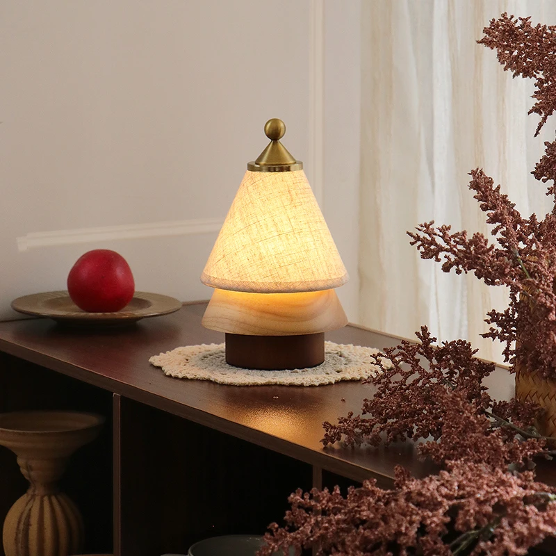 Retro style Christmas tree light, gift decoration, bedroom bedside atmosphere desk lamp, night light