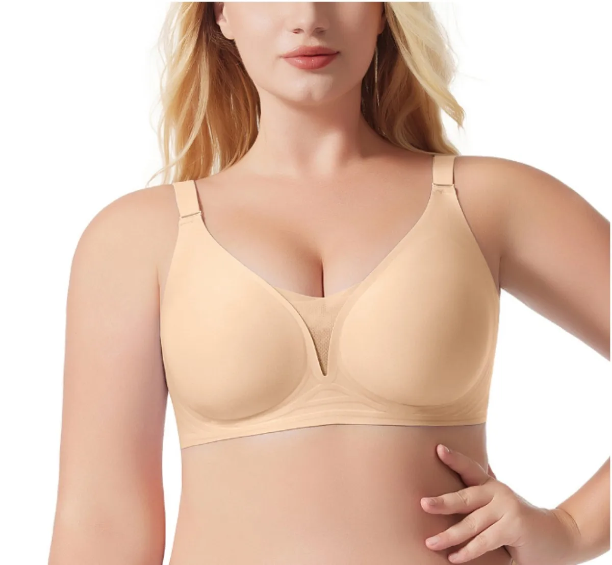 Wire Free Active Bra  Lace Style Female Super Super Plus Size Lingerie Women 's Sleepwear Bra