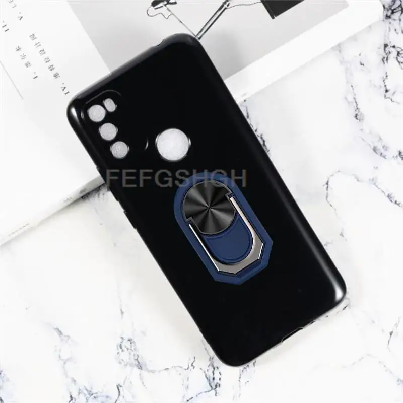 For Blackview A70  Case Back Finger Ring Soft TPU Silicone Case For Blackview A70 Pro BlackviewA70 2021 Phone Cover