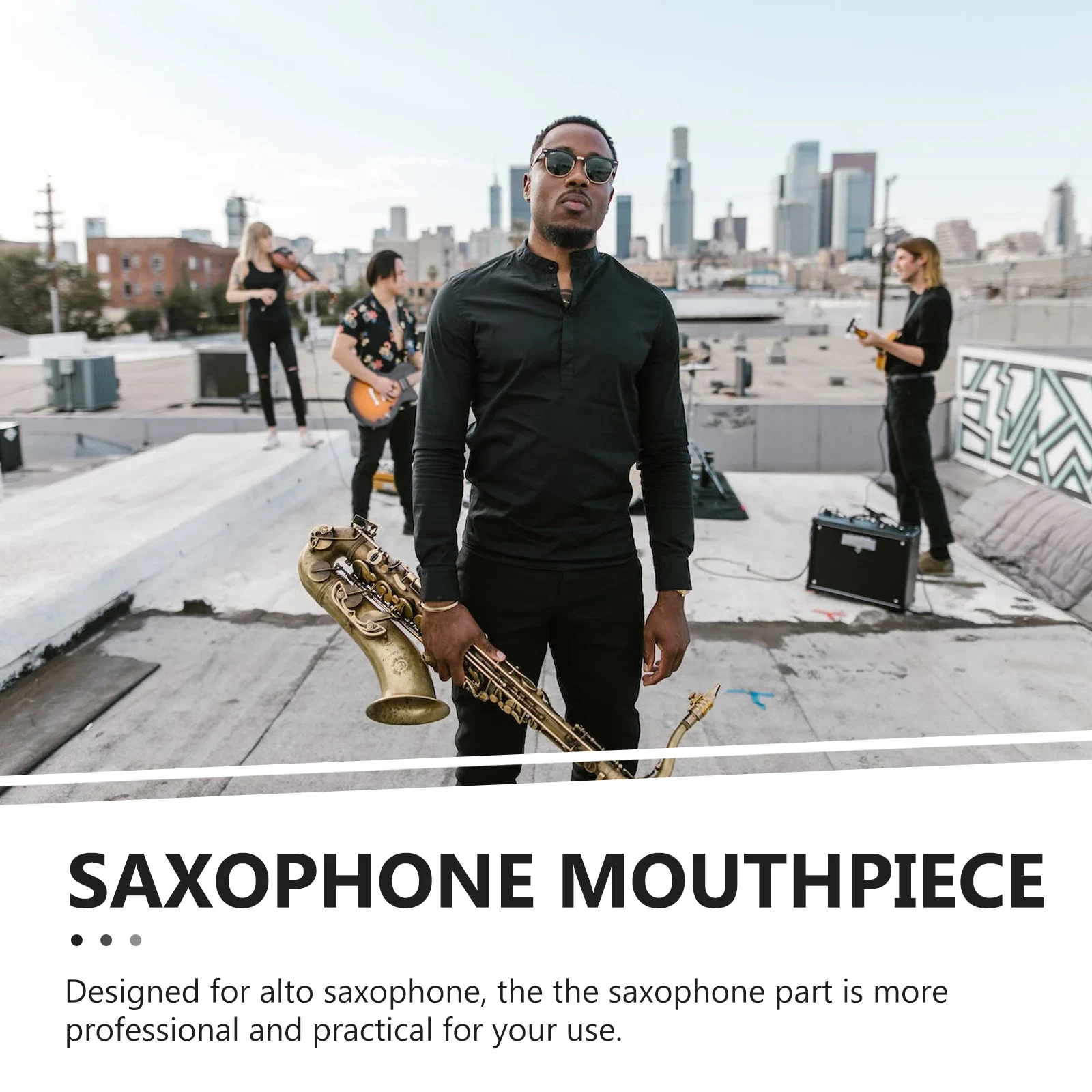 

Saxophone Mouthpiece Alto Kit Parts Cap Replace Brass Saxaphone Abs Tenor Accessories