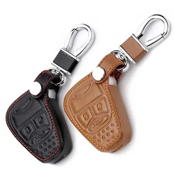 Leather Car Key Holder Cover Case for Jeep Renegade 2014 2015 Grand Cherokee Chrysler 300C for Fiat Freemont Auto Accessories