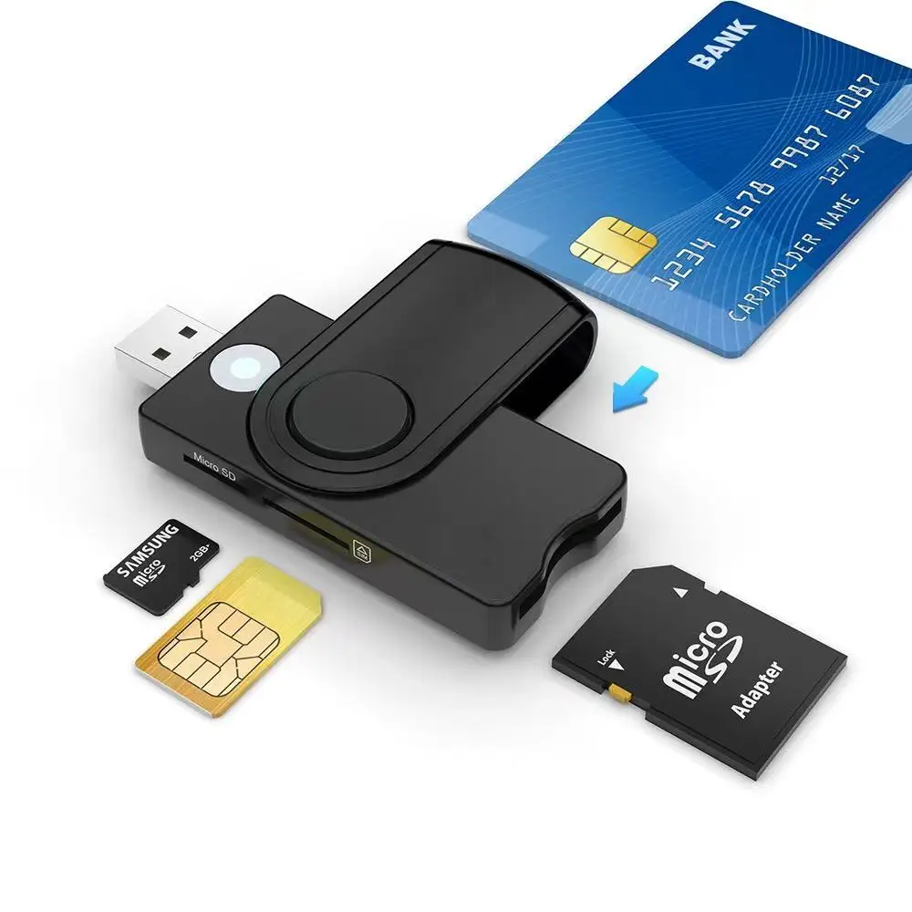 USB2.0 Smart ISO 7816 EMV DNI ID Compatible SD TF Memory Card Reader Writer Laptop/Desktop Chip Credit/Debit Chip Compatible