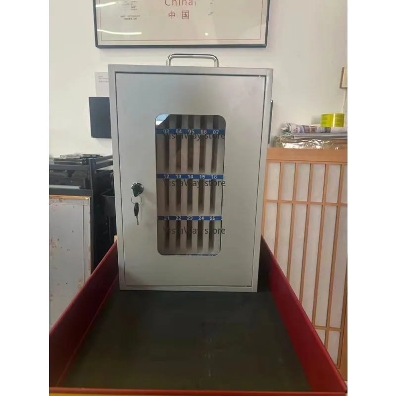 ตู้เก็บโทรศัพท์มือถือ 36 ช่อง กล่องอลูมิเนียมพร้อมโฟม EPE ความจุ 24 ช่อง ตู้เก็บโทรศัพท์สำหรับโรงเรียน