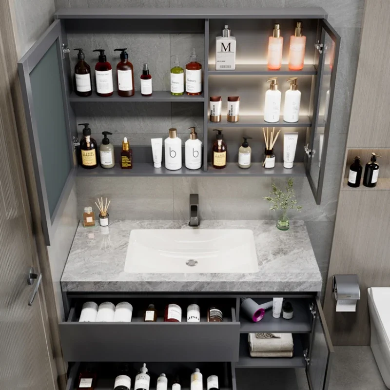 

bathroom mirror cabinet Narrow Sink Base Vanity Column Mirror Furniture Medicine Washbasin Under Small Closet Closed Toilet