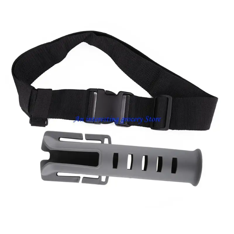 652D Adjustable Wading Belt Outdoor Fishing Tackle Fishing Rod with Poles Inserter Waist Belt Rod Holder Plastic Wader