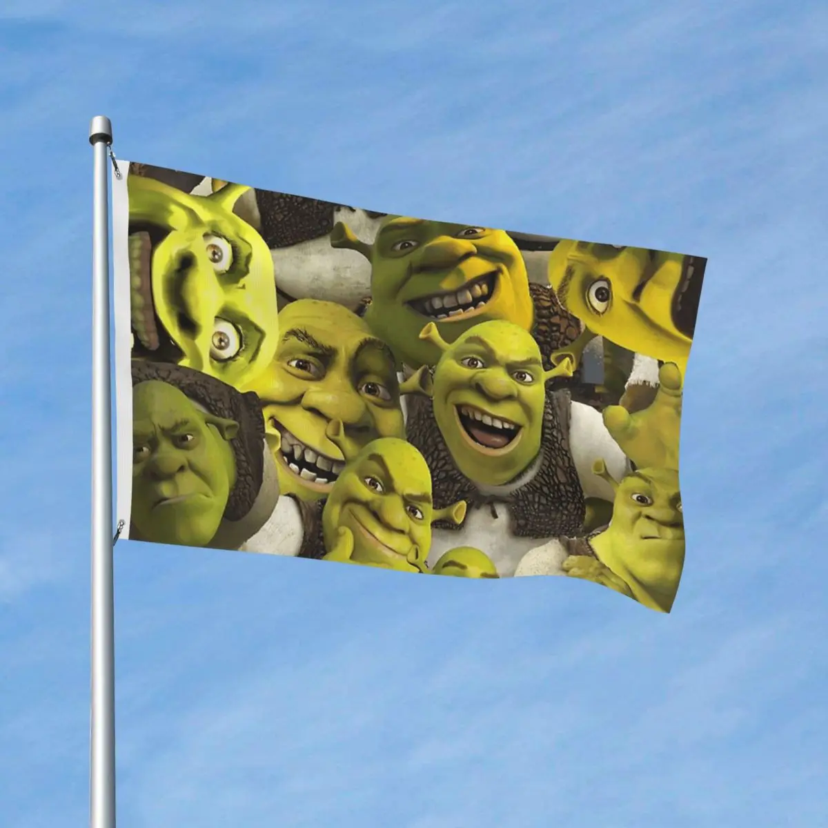 Shreks Collage Flags Double Sided Indoor Outdoor Banner Polyester Hanging Decoration