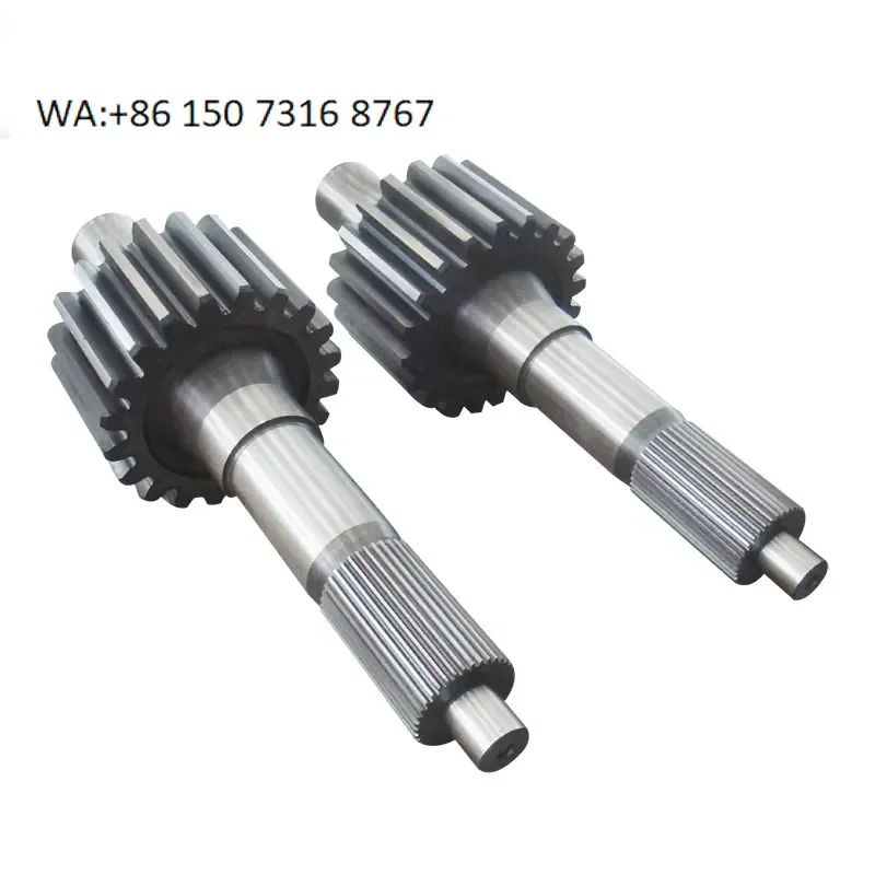 Factory-Processed Construction Machinery Excavator Mining Reducer Parts Forged Alloy Gear Shaft Anodized Surface 120 Torque