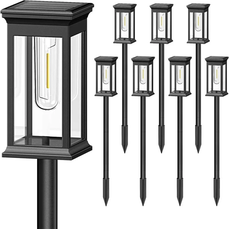 

Solar outdoor courtyard waterproof garden walkway tungsten lawn floor lamp