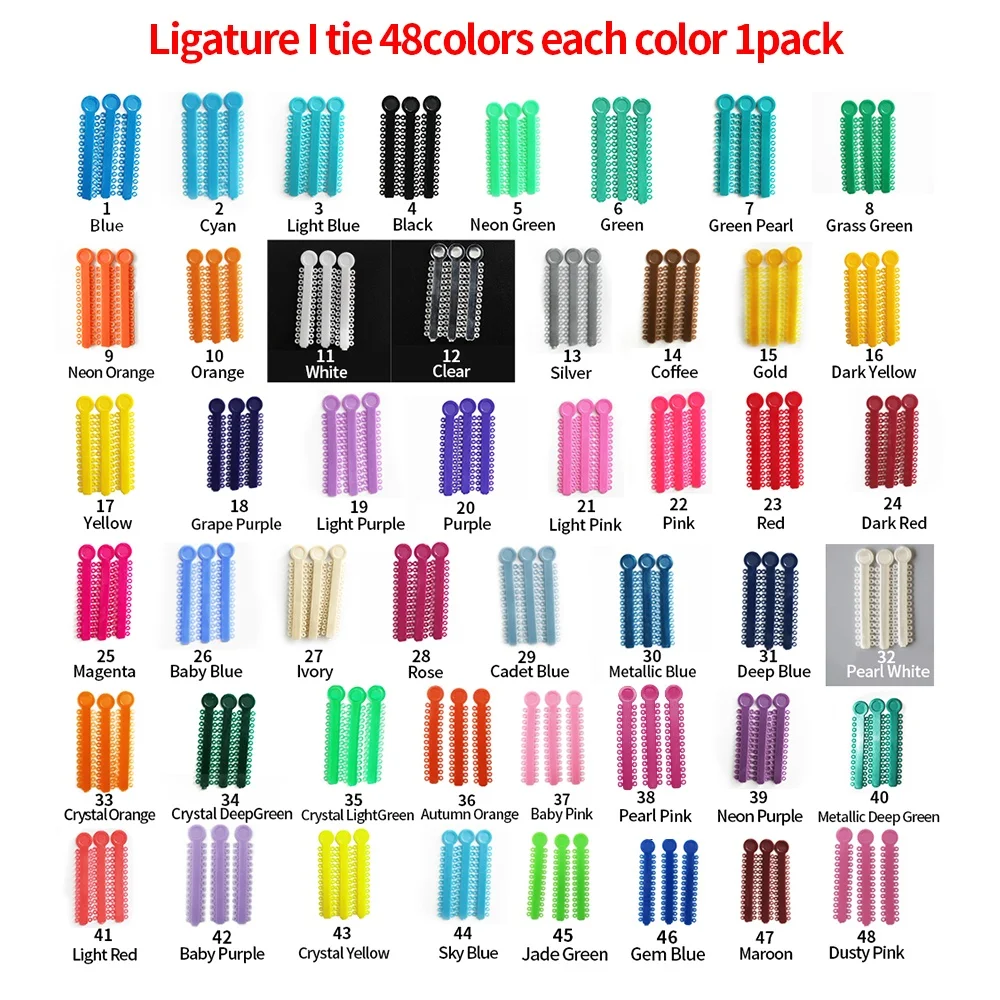 40sticks 1040Pcs Dental Ortondontic Elastic Rubber Ligature Tie I type