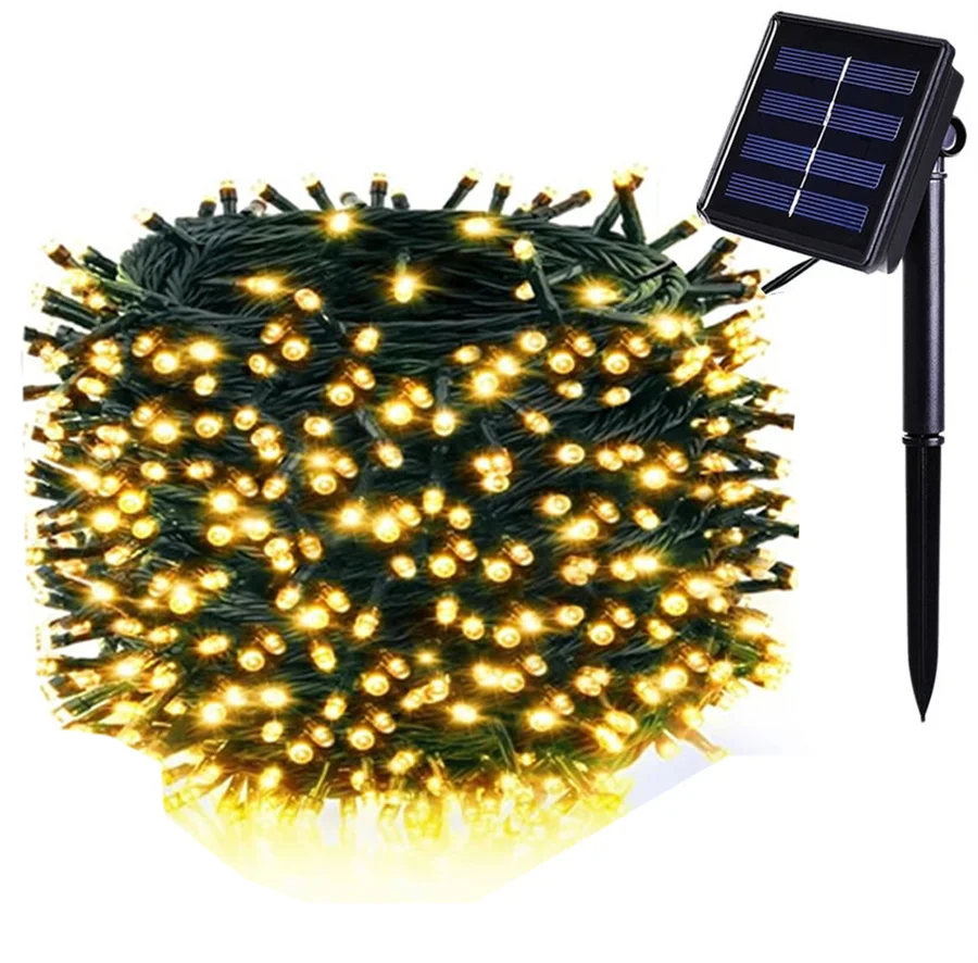 

20M 30M 50M 100M Christmas Solar String Light Outdoor Christmas Garland Solar Fairy Light for Garden Patio Fence Decor