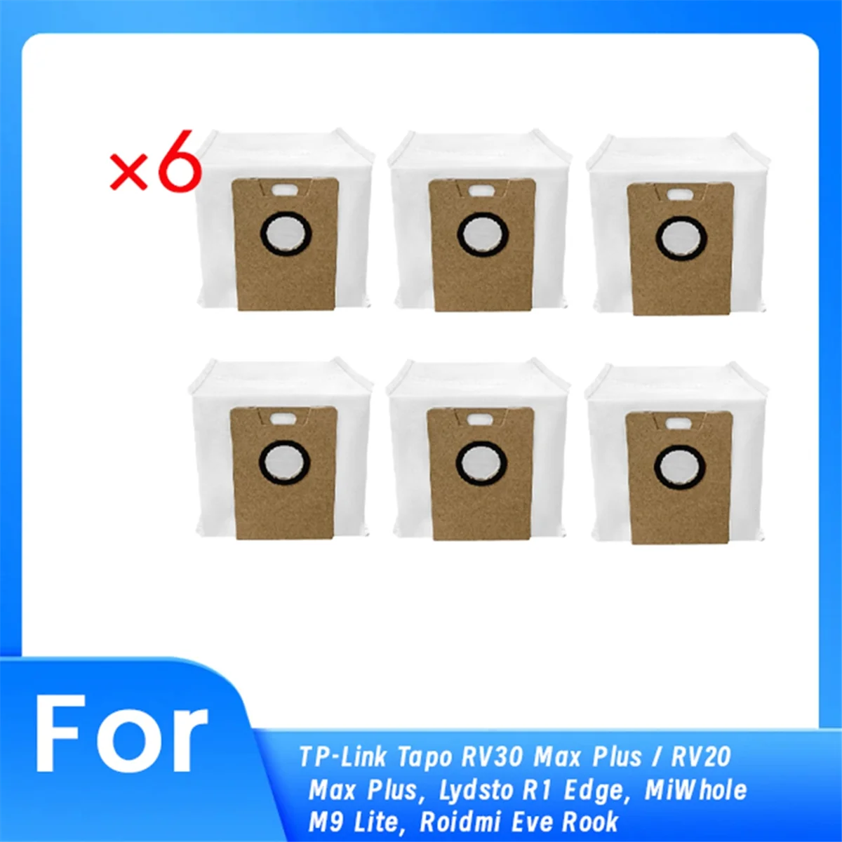 

NEW 6 PCS Dust Bag for RV30 / RV20 , R1 Edge,MiWhole M9 Lite, Eve Sweeper