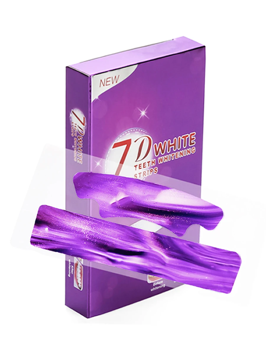 Paarse Tanden Whitening Strip Geen Gevoelige Tanden Bleken Strip Kleur Corrector Instant Tanden Schone Strip, Thuis Tanden Witter - afbeelding 2