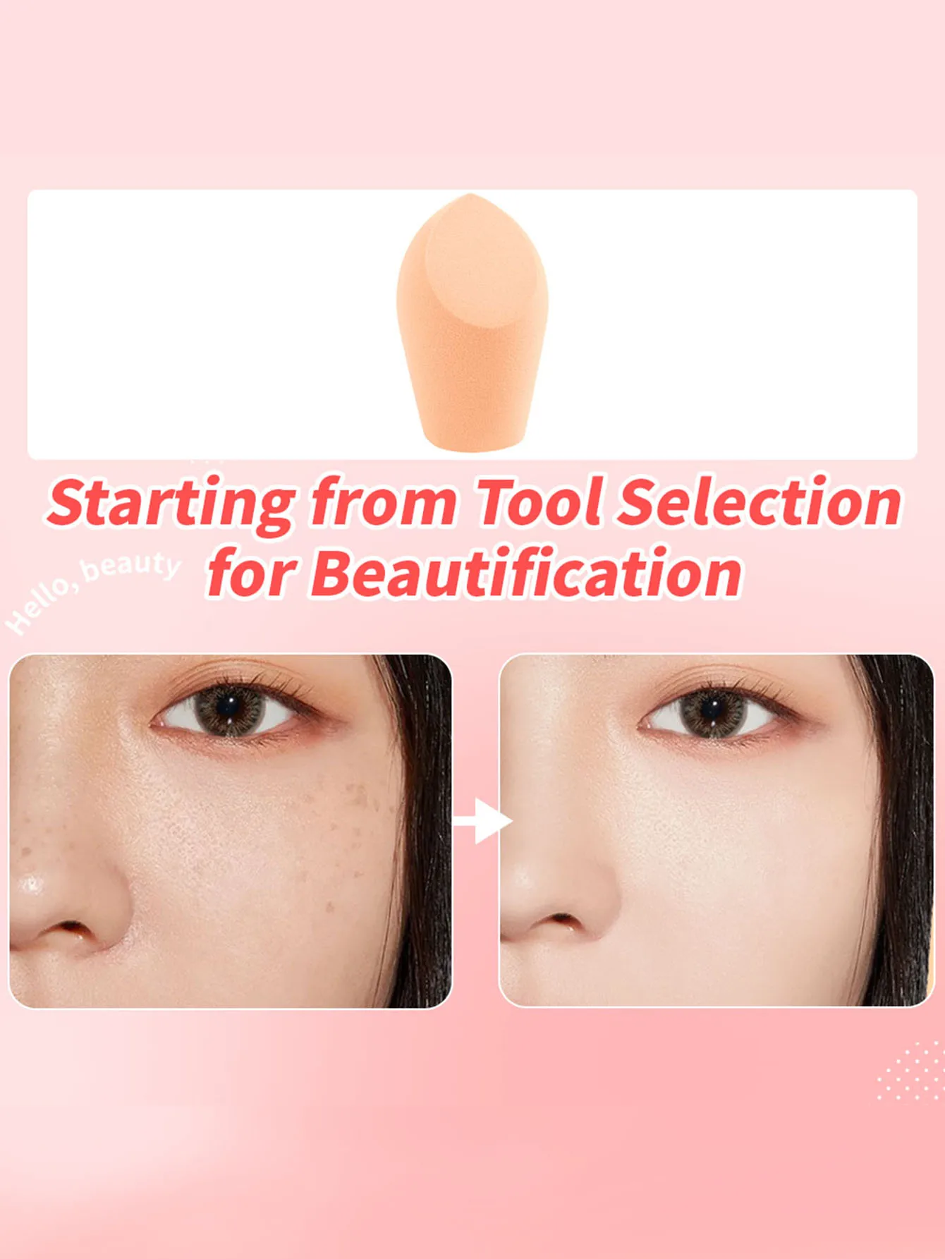 Conjunto de esponja de maquiagem 4 peças, adequado para esponjas secas e molhadas, todos os tipos de pele de pó, creme, pó líquido