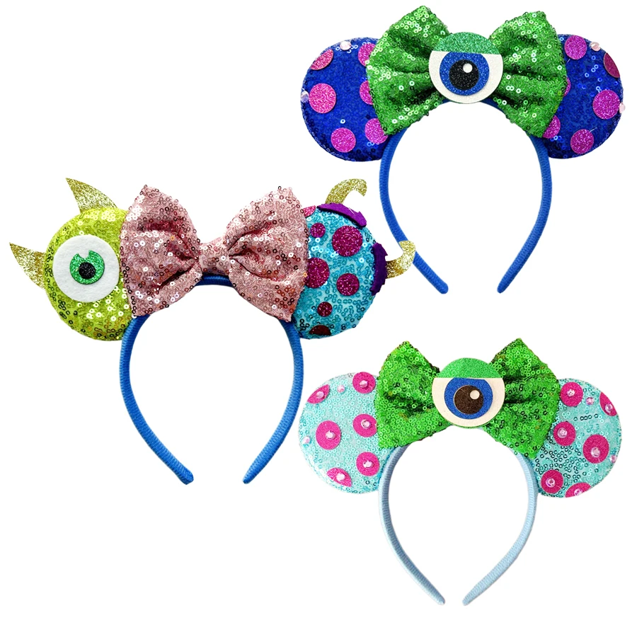 

Mickey Mouse Ear Headband Monsters University Ears Head Band Women Pixar Sullivan Headband Girl Monsters Inc Hair Accessories