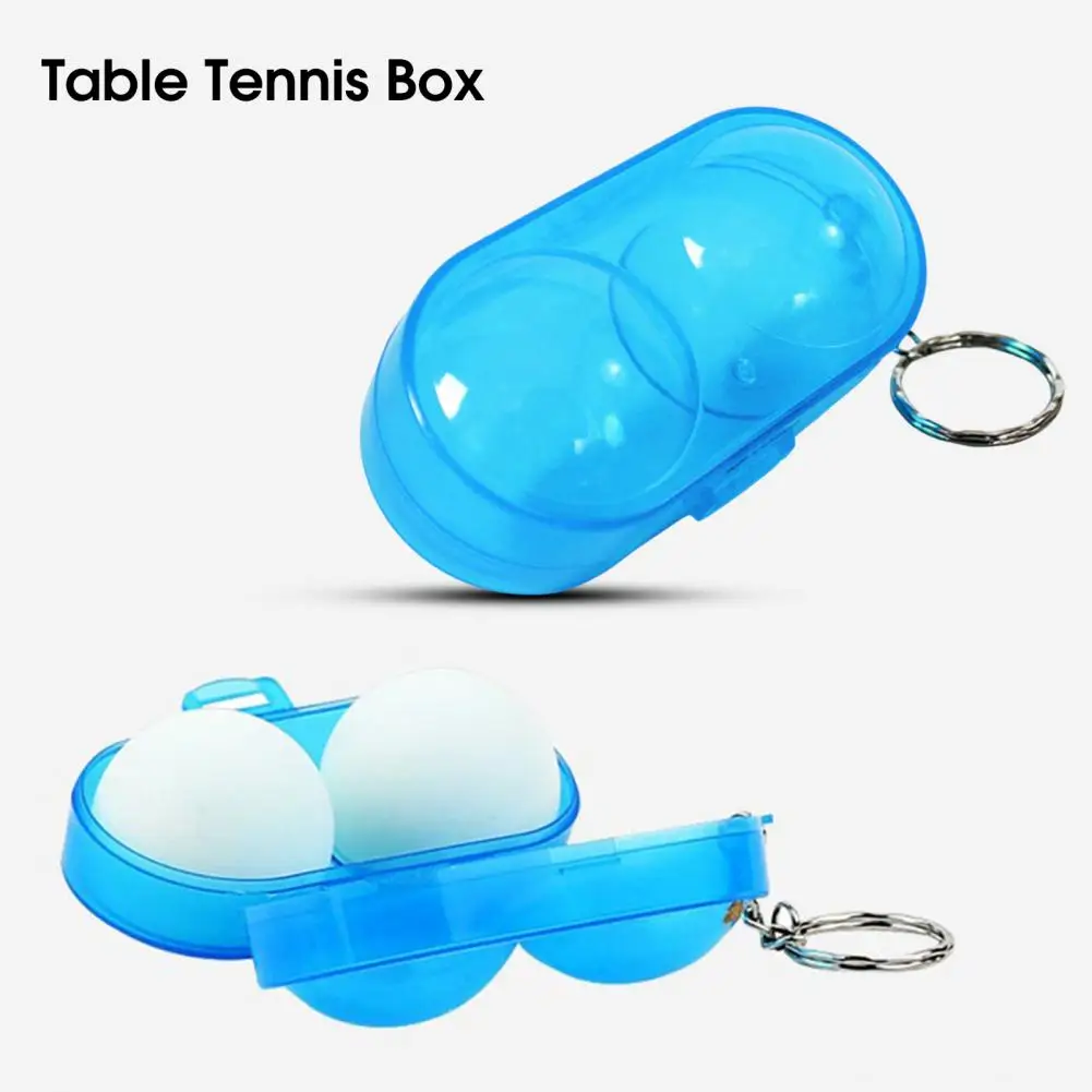 Plastic Ping Box Buckle Closure 2 Balls Containable Anti Corrosion Table Tennis Ping Case for Outdoor Sport Accessory