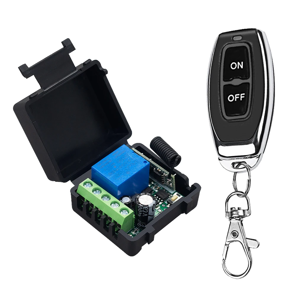 QIACHIP 433 MHz Drahtlose Fernbedienung Schalter Trockenen Kontakte RF Relais Modul DC 5 V 12 V 24 V 48 V 60 V Fernbedienungen Tor Tür Licht