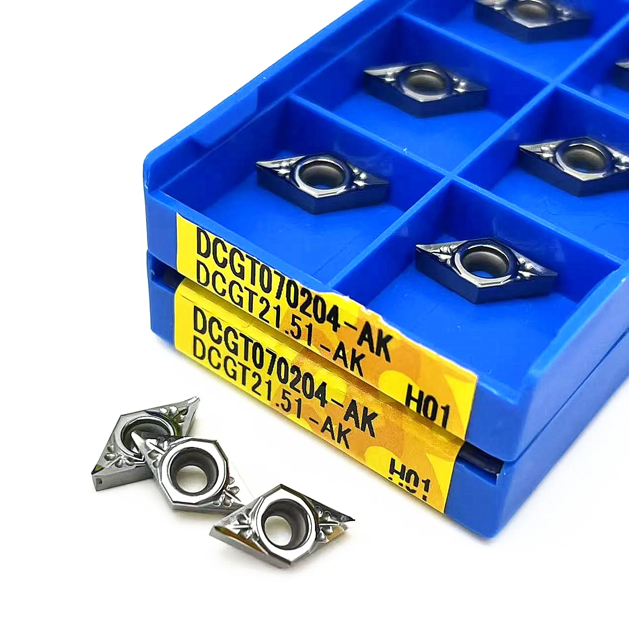 10 Stück dcgt070202 dcgt070204 dcgt070208 ak h01 100% original Aluminium-Wende einsätze cnc Drehmaschine schneider Aluminium-Bearbeitungs werkzeug
