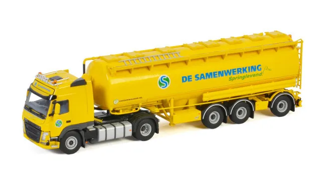 Collectible Diecast Model Toy WSI 1:50 Scale VOL VO FM4 4X2 Axle Tractor,Transport Container Tank Truck Alloy Toy Model,01-3314