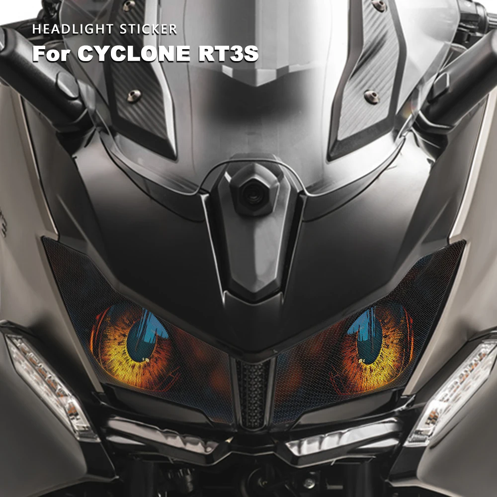 Headlight Sticker Waterproof Motorcycle Decals for CYCLONE RT3S Accessories Head Light Motorbike Stickers