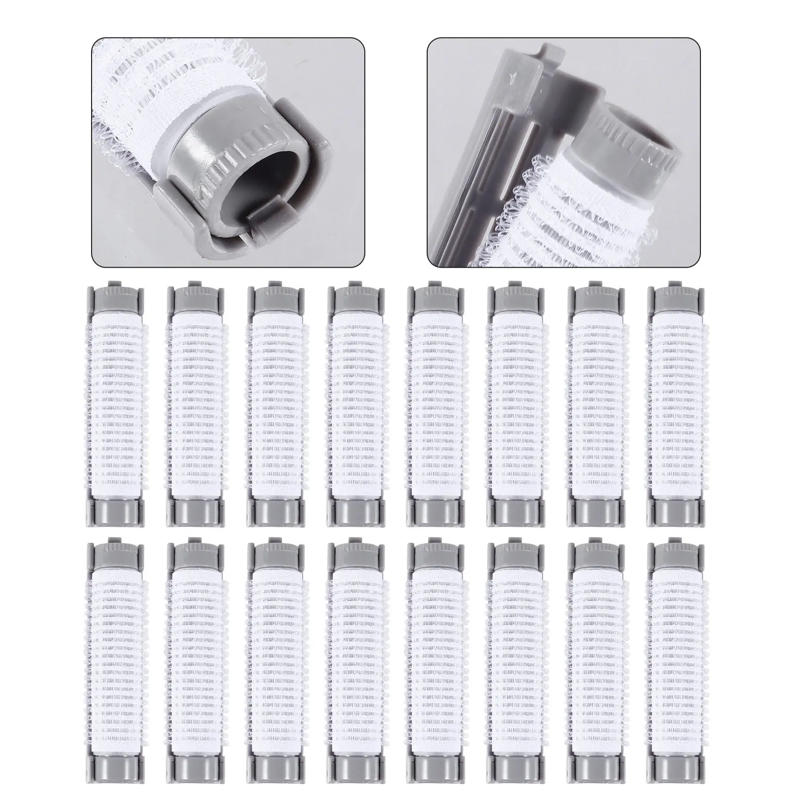

20Pcs Wave Hair Curlers Plastic Rollers Set Firm Grip Clips No Damage Curling Lightweight Portable Styling Tools for Home and on