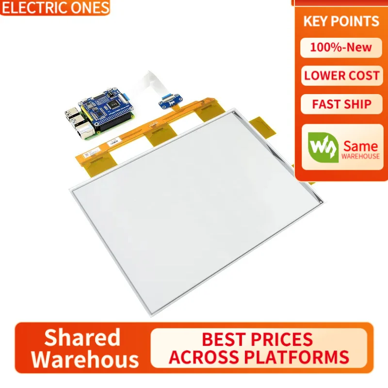 

【Waveshare genuine】- 13.3inch e-Paper e-Ink Display HAT For Raspberry Pi, 1600*1200 resolution, 16 Grey Scales, Supports partial