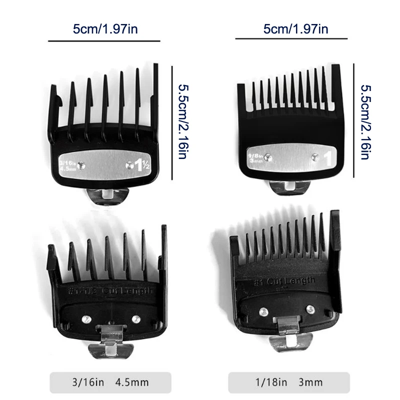 2Pcs Hair Clipper Limit Comb Guide Limit Comb Universal Trimmer Guards Attachment Colorful Hair Clipper Limit Combs