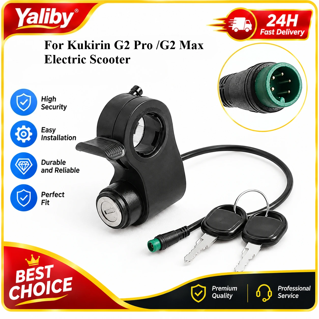 Throttle For Kukirin G2 Pro /G2 Max Electric Scooter Speed Throttle Accerrator Switch Electric Lock with Key Replacement