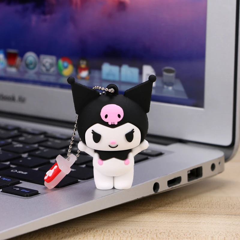 Sanrio Kuromi USB Flash Drive 128g Mobile Phone Computer Dual-use High-speed Car USB Flash Drive Kawaii Gift Office Supplies