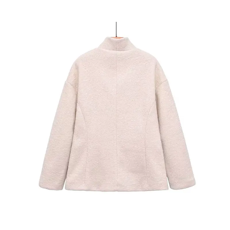 NLZGMSJ 2026 Women's Retro Fashion V-neck Single Breasted Fitted Cropped Jacket Elegant Commuter Solid Color Autumn Outerwear