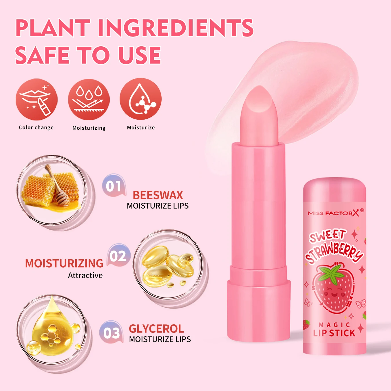 24Pcs Four Flavors Fruit Lip Balm Box, All-Day Moisturizing Repair Cracked Lips, Holiday Lip Care Gift Set