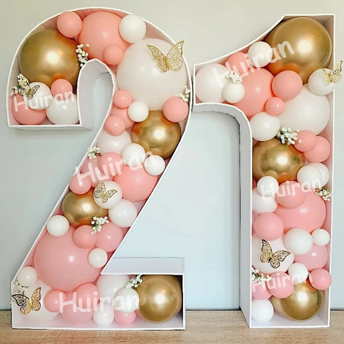 93CM Giant Birthday Figure 0-9 Balloon Filling Box 1st 18th Birthday Decor Number 30 40 50 Balloon Frame Anniversary Decor