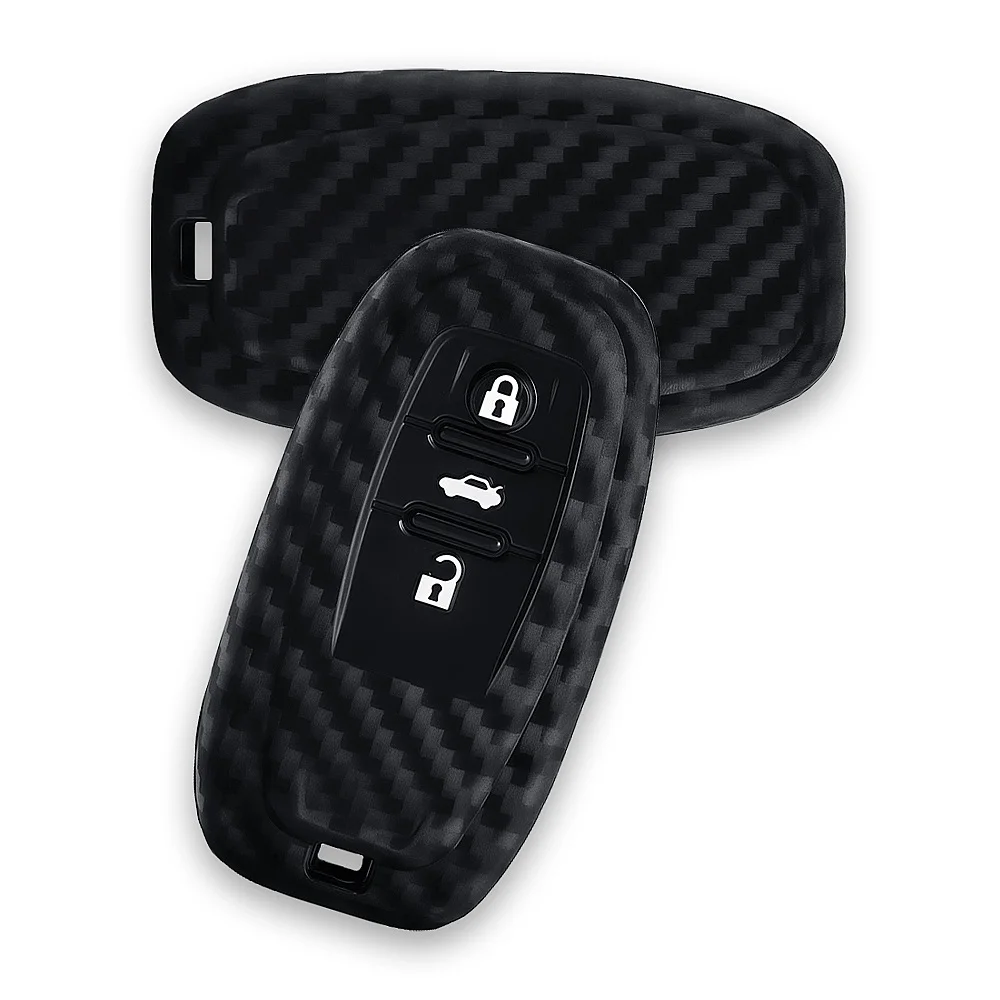 3 Buttons New for Audi Q7 A6 C7 A1 A5 A4 B9 A3 A6 C5 Q5 Silicone Remote Control Car Key Cover Case Wallet Keyless Accessories