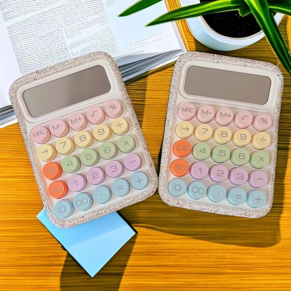 Imagem -06 - Kawaii Calculadora Colorida para Estudantes Bonito Kawaii Ferramentas de Aprendizagem Matemática Ensino Artigos de Papelaria Material de Escritório Portátil