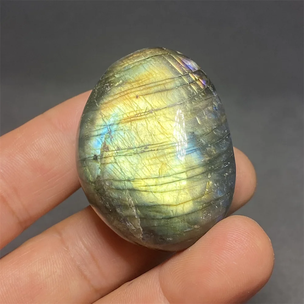 Natural Polished Labradorite Palm To Play Meditation Chakra Massage Gemstone Home Decor Gift