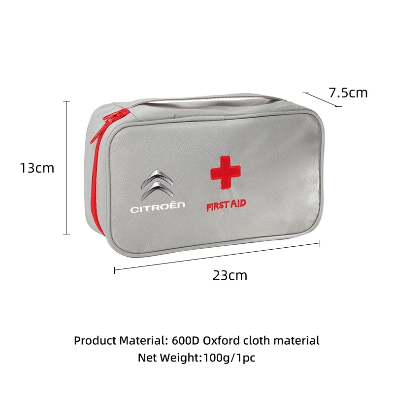 Car Portable First Aid Medical Kit Mini Medicine Storage Bag For Citroen C4 C3 C5 C1 C2 Berlingo Celysee Cactus Picasso Aircross