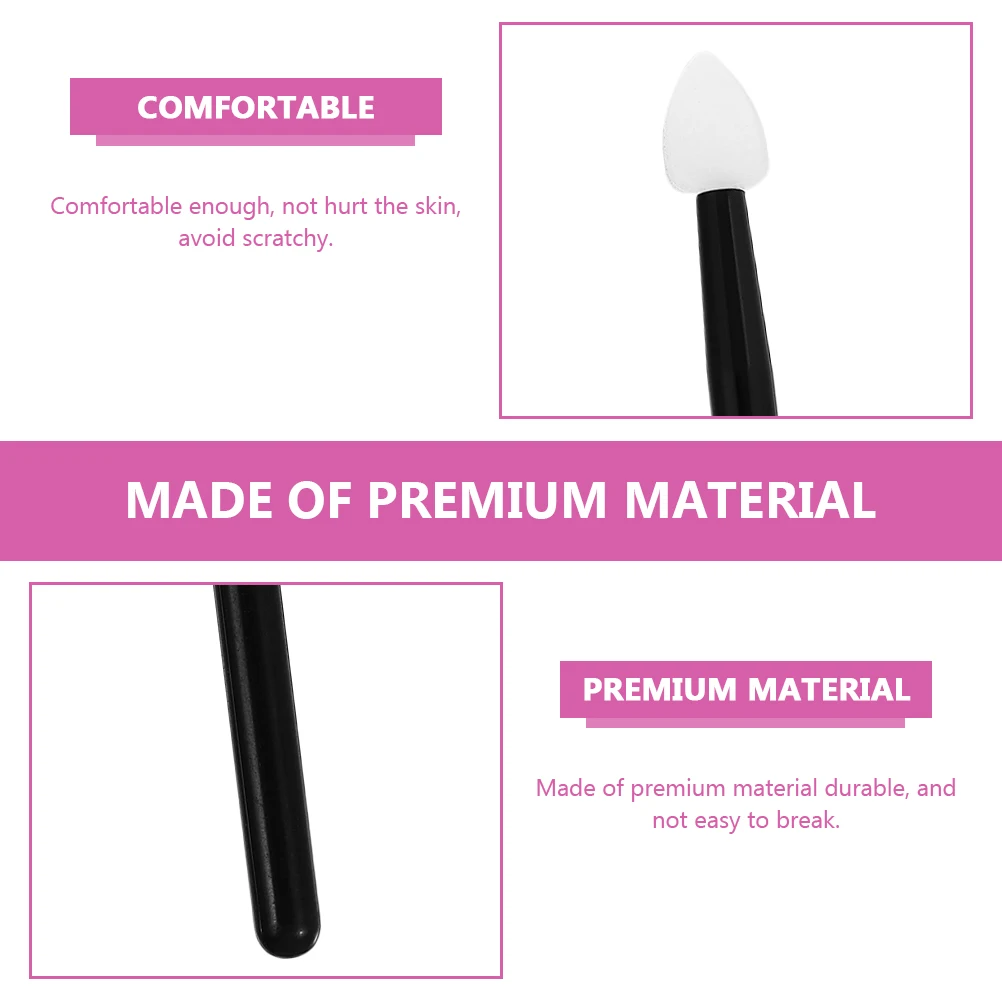 

3pcs Eyeshadow Brush Lightweight Portable Makeup Tool Silicone Blend Applicator Durable Firm Comfortable Eye Makeup Accessory