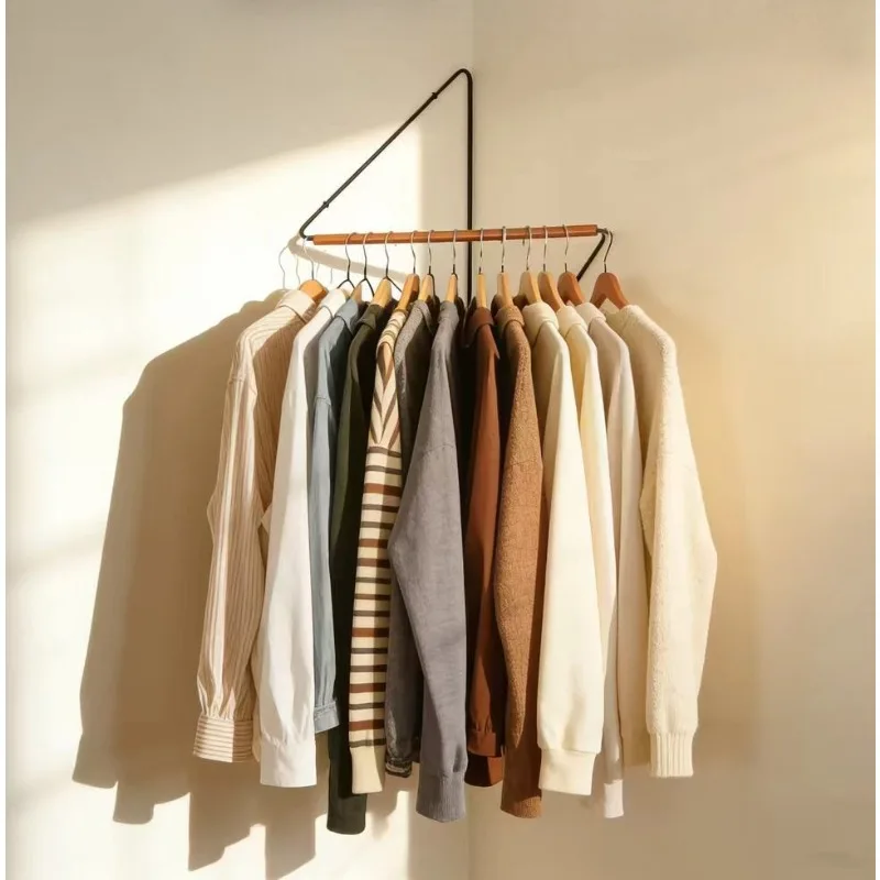 Nordic Corner Coat Hat Rack Wall-mounted Hat Scarf Clothes Hanger Corner Clothes Hanger Decorative Coat Racks Home Furniture