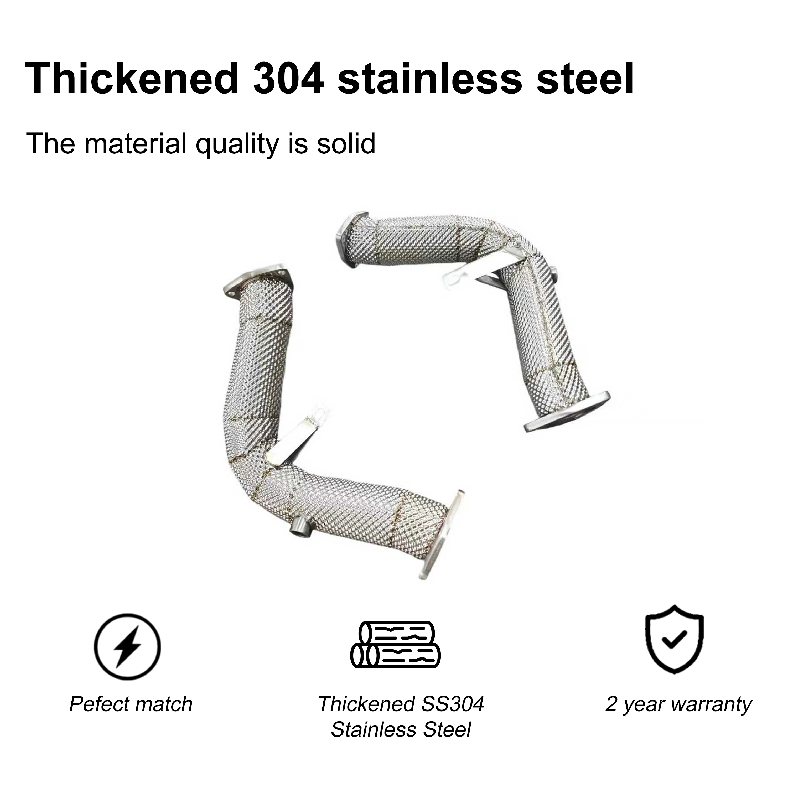 Hochleistungs-Auspuffrohr für Audi A6 A7 C7 3.0T Downpipe mit Katalysator Hochleistungs-SUS304 Auto-Zubehör – Detail 5