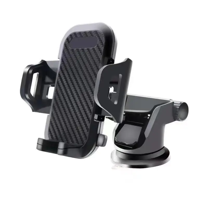 Carbon Fiber Car Phone Holder Bracket Retractable Suction Cup Bracket for Windshield Dashboard Support Cellphone Width 50-100mm