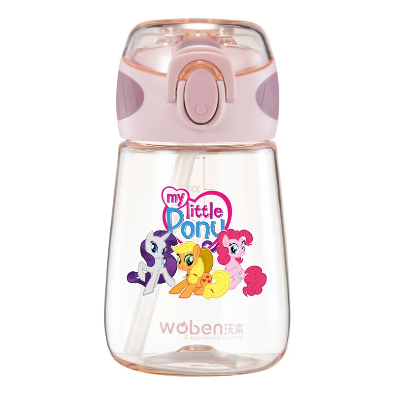 Anime My Little Pony Water Cup Twilight Sparkle Fluttershy Pinkie Pie Rainbow Dash Cartoon Cute Portable Straw Cup Water Bottle