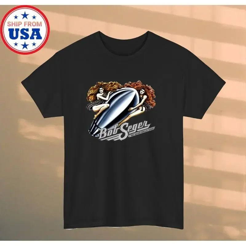 BOB SEGER and The Silver Bullett Men's Black T-shirt Size S-5XL