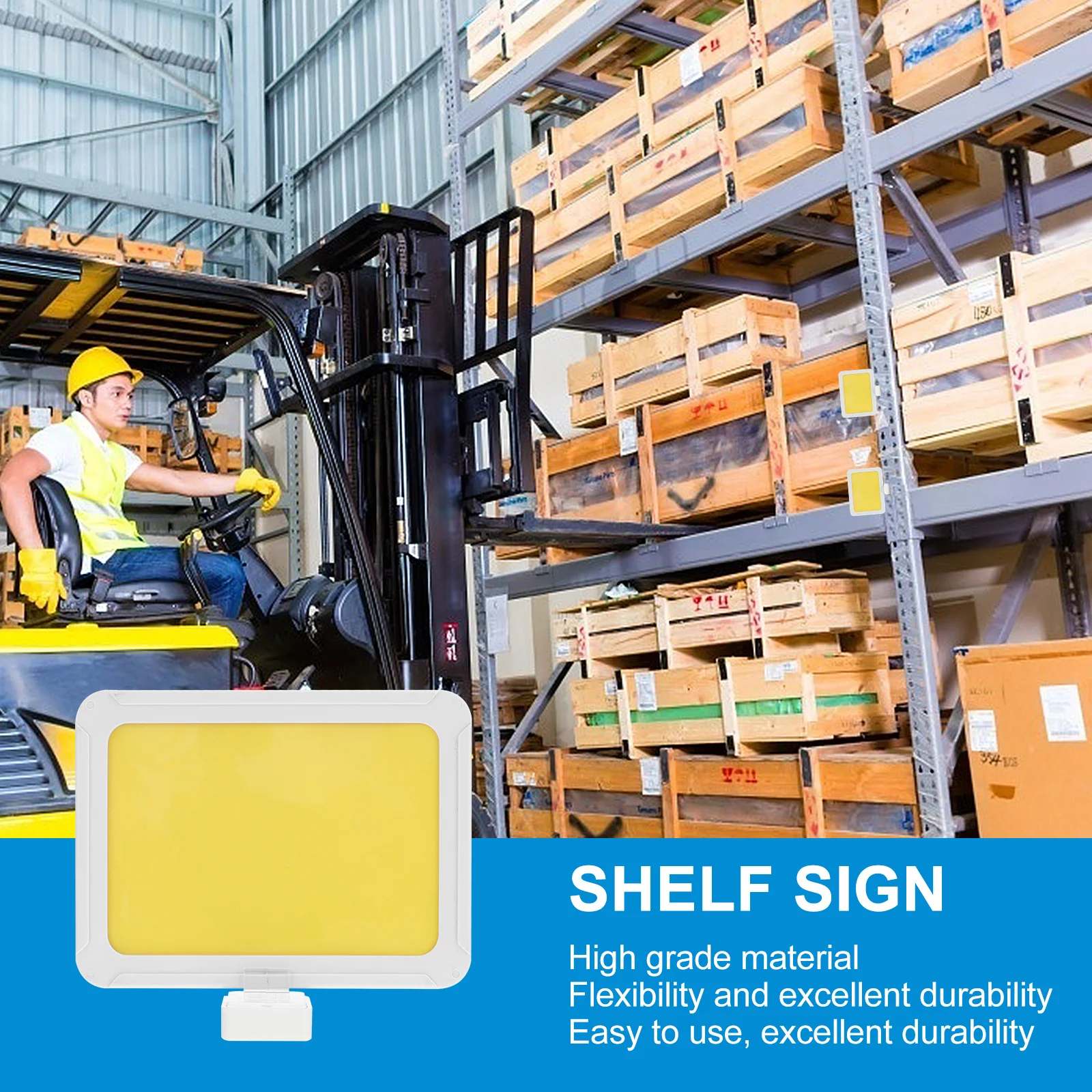 

2pcs Magnetic Warehouse Sign Board Strong Smooth Surface For Shelf Labeling Storage Organization Magnet Labels For