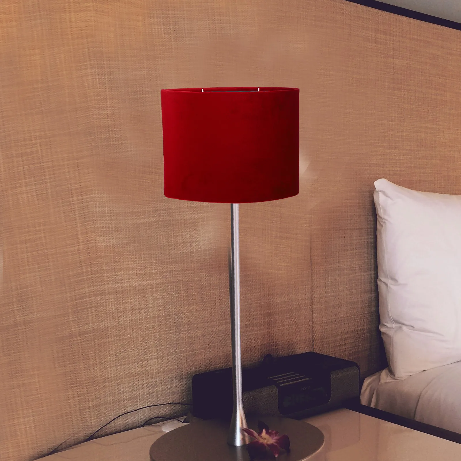 

Velvet Lampshade E27 E14 Shallow Gray Gold Lined Desk Table Floor Bedside Wall Light Decor Lamp Shades